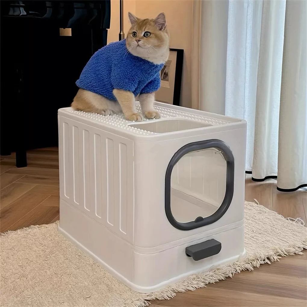 PawNest™ Enclosed Cat Litter Box – Drawer Clean Design & Anti-Tracking