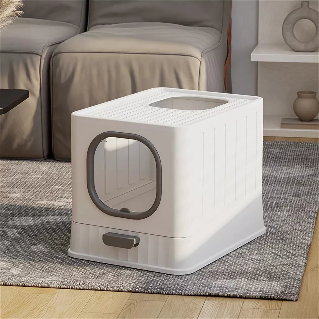 PawNest™ Enclosed Cat Litter Box – Drawer Clean Design & Anti-Tracking